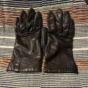 Fownes Brothers & Co. Brown Leather Vintage Gloves, Size 7.5
